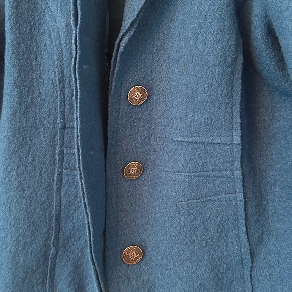 JG Hook Blue Wool Coat - Picture 4 of 5